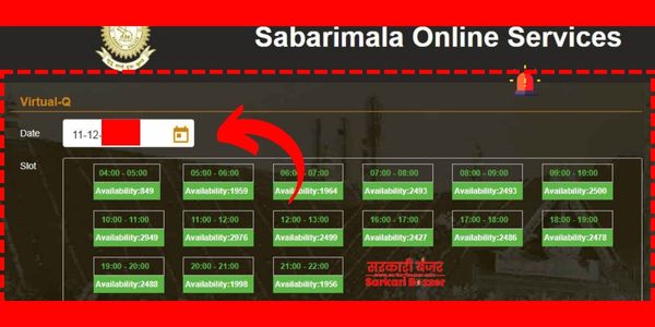 Sabarimala Online Booking date and time