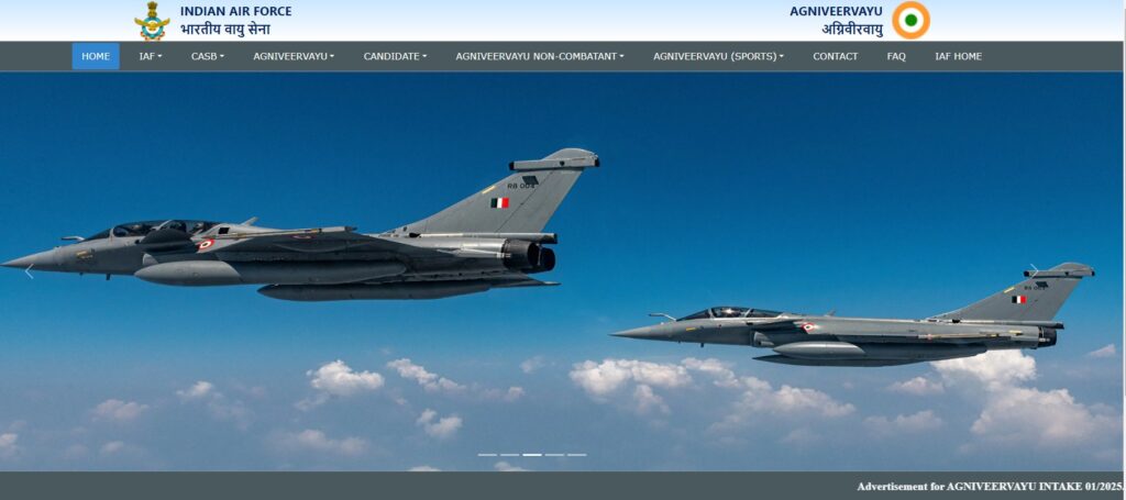 Airforce Agniveer Vayu Intake 01/2025 Recruitment 2024