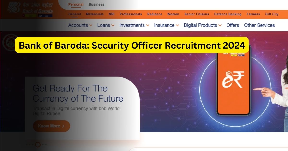 Bank Of Baroda Recruitment 2024: BOB Bank Jobs Apply Online For Officer ...