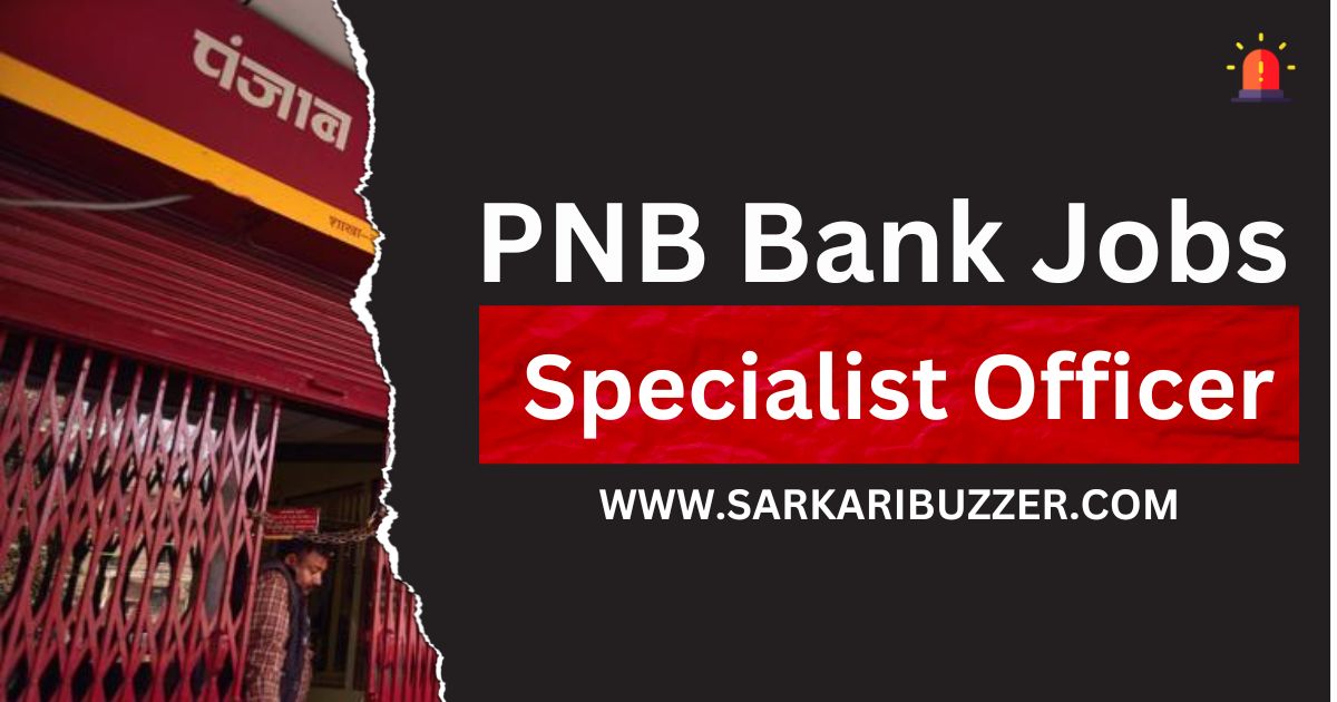 Fast Job: PNB Bank Jobs Specialist Officer Online Form 2024