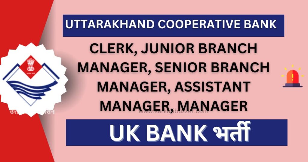 Uttarakhand Cooperative Bank Clerk Recruitment 2024 Online Form